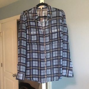 Express Portofino plaid button down sz L